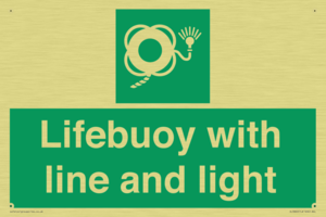 Lifebuoy with line and light